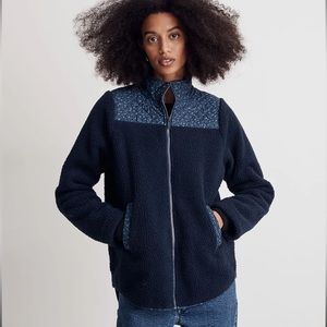 Madewell (Re)sourced Sherpa Zip-Front Jacket